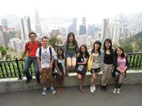 Students are mesmerised by the beautiful scenery of Hong Kong Island and Kowloon.
